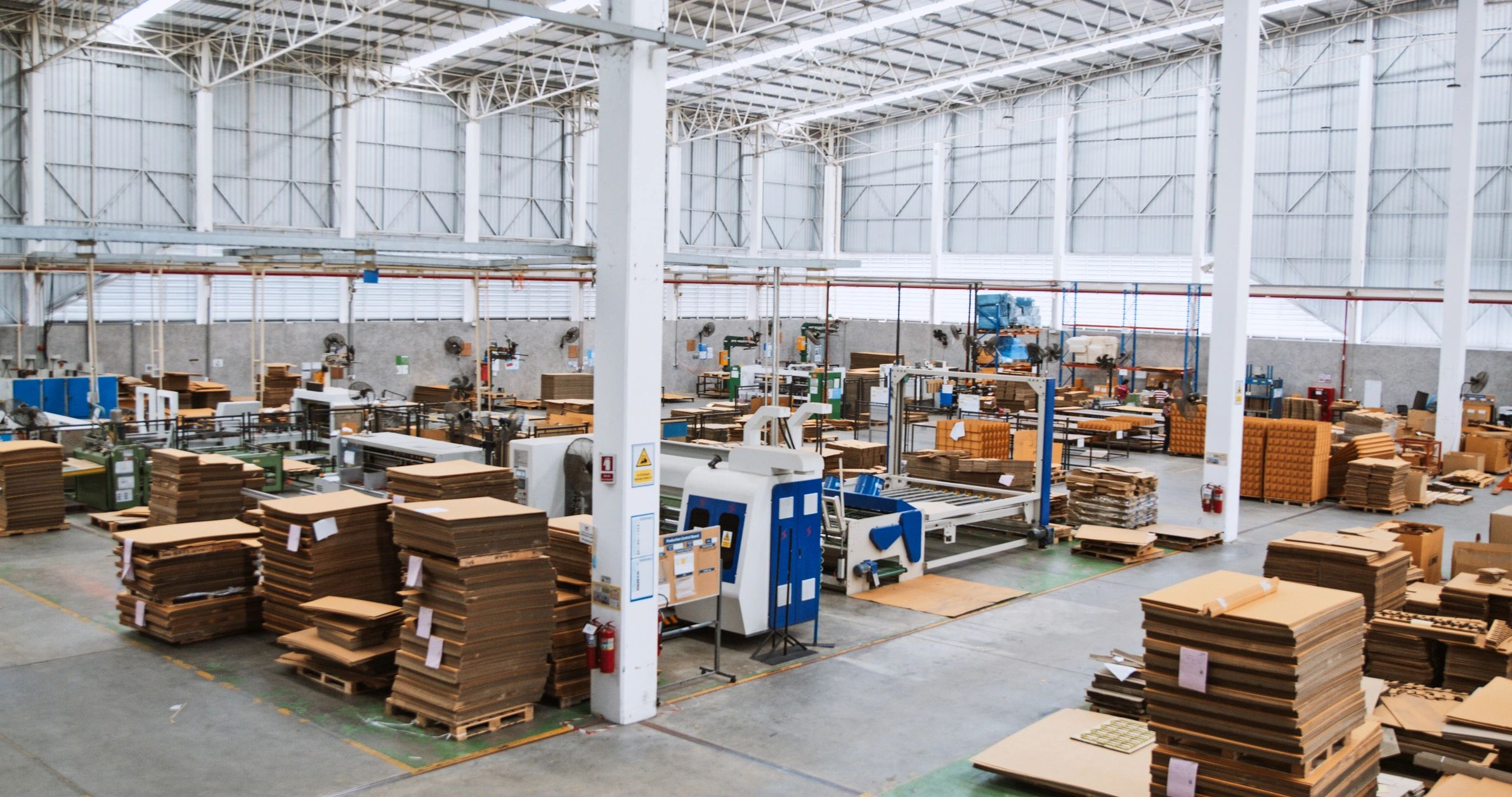 Warehouse operations representing website security and analytics