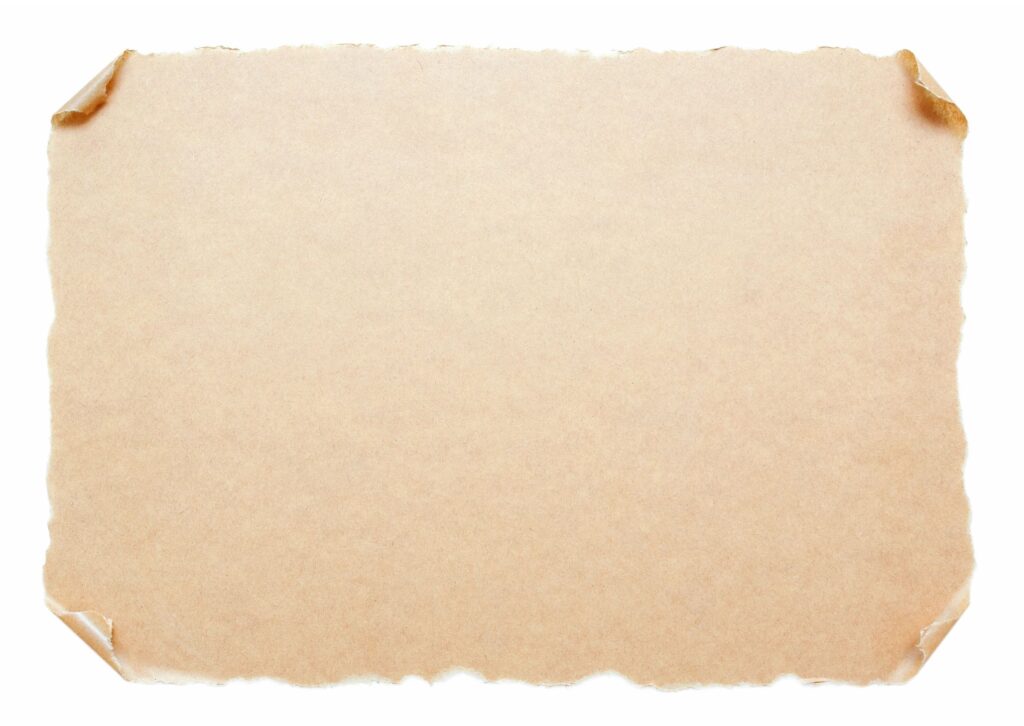 Blank Scroll paper background textured isolated on white