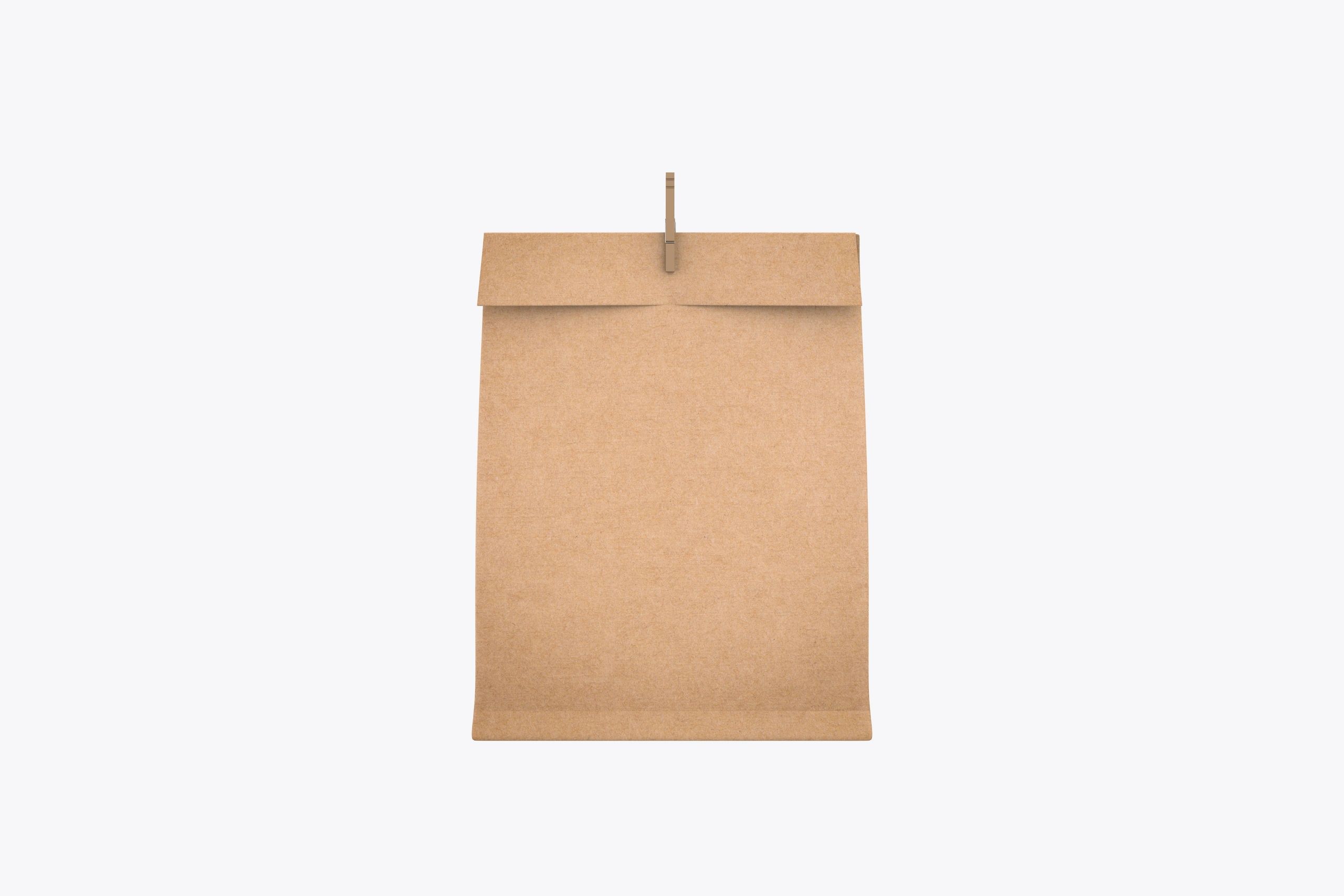 Paper food bag for restaurant takeaway packaging