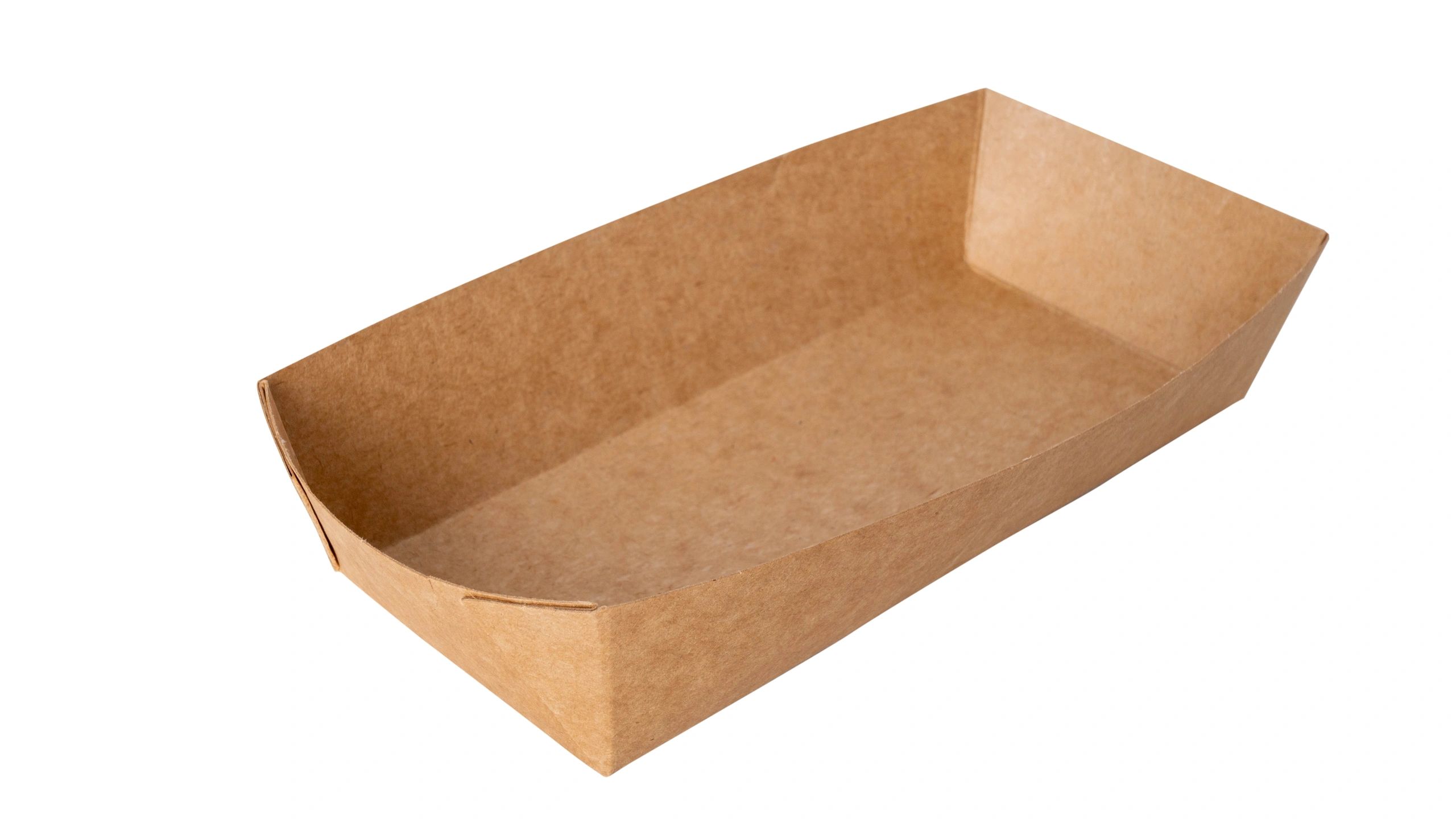 Eco-friendly brown paper tray for food packaging and serving solutions