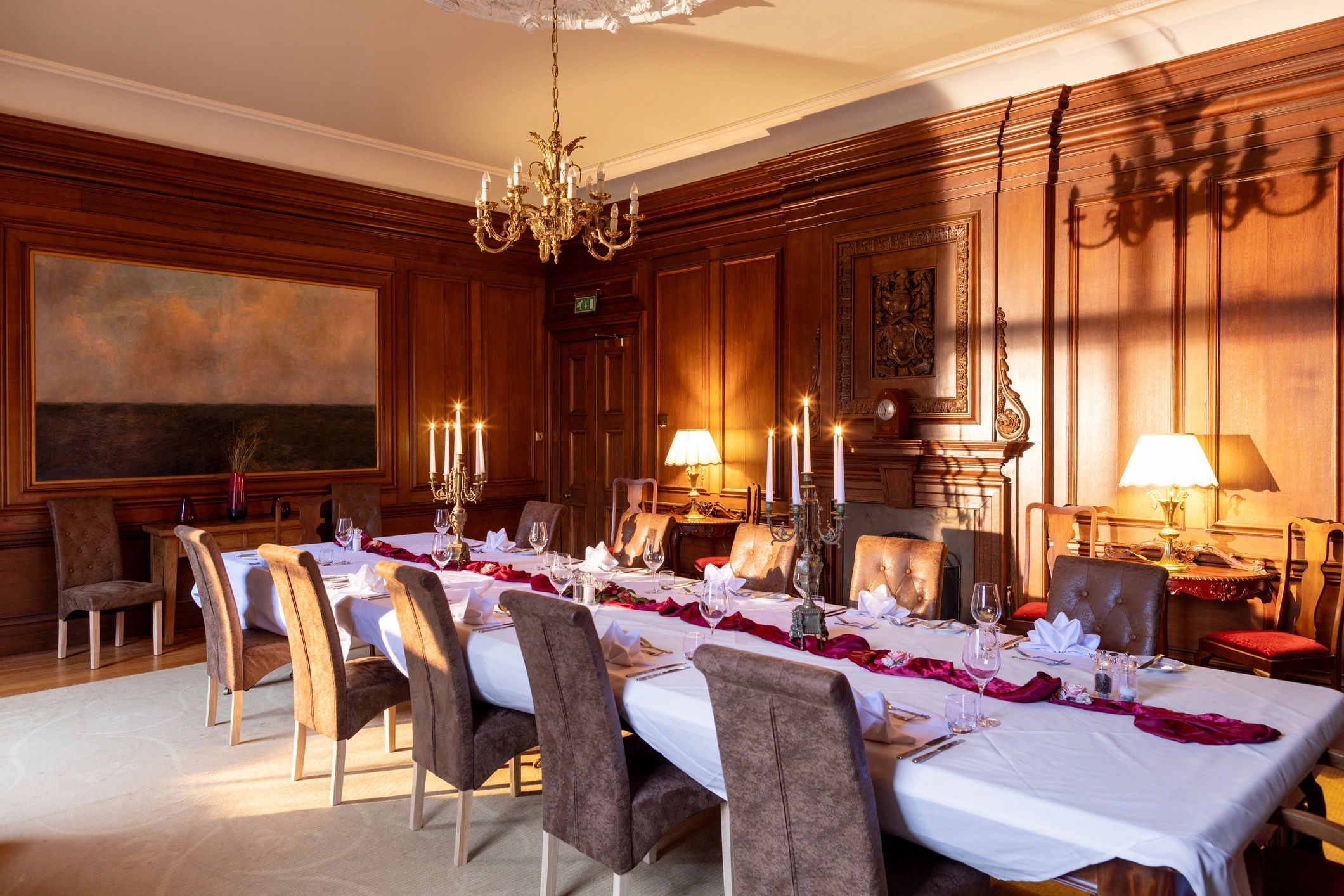Luxury hotel dining table setting