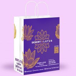 Desert Lotus Printed Bags With Handles